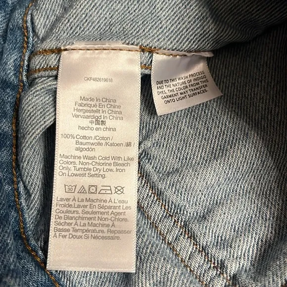 Madewell Baggy Straight Cargo Jeans in Thetford Wash: Zip-Off Edition Sz 24 NWT