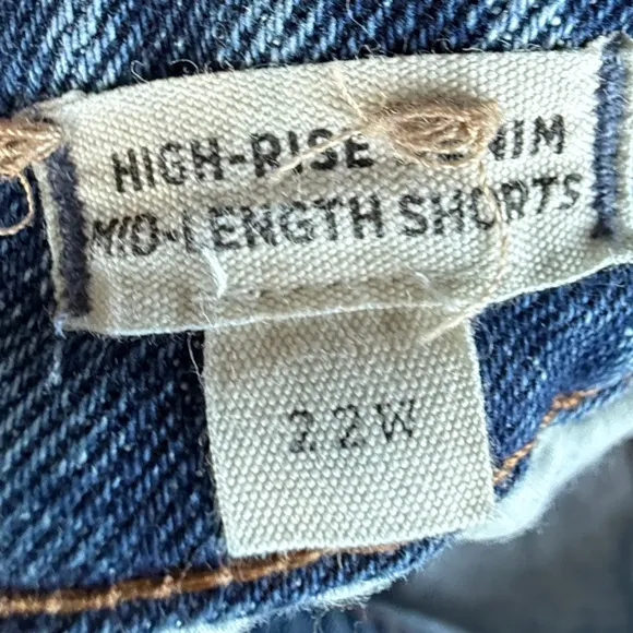 Madewell High-Rise Mid-Length Denim Shorts TENCEL™ Lyocell Edition Plus Size 22W