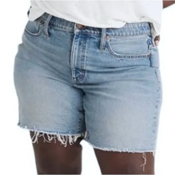 Madewell High-Rise Mid-Length Denim Shorts TENCEL™ Lyocell Edition Plus Size 22W