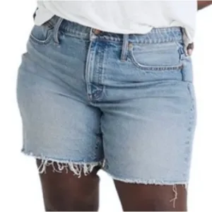 Madewell High-Rise Mid-Length Denim Shorts TENCEL™ Lyocell Edition Plus Size 22W