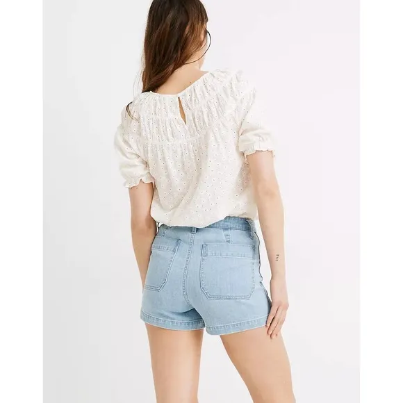 Madewell High Rise Rosewell Wash Emmett Jean Shorts Size 32