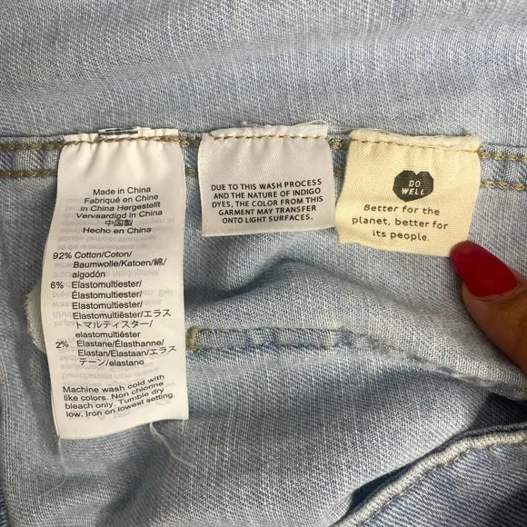 Madewell High Rise Rosewell Wash Emmett Jean Shorts Size 32