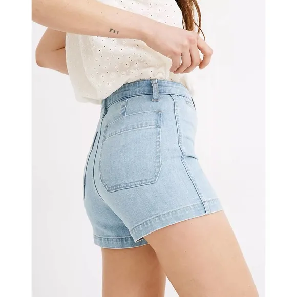 Madewell High Rise Rosewell Wash Emmett Jean Shorts Size 32