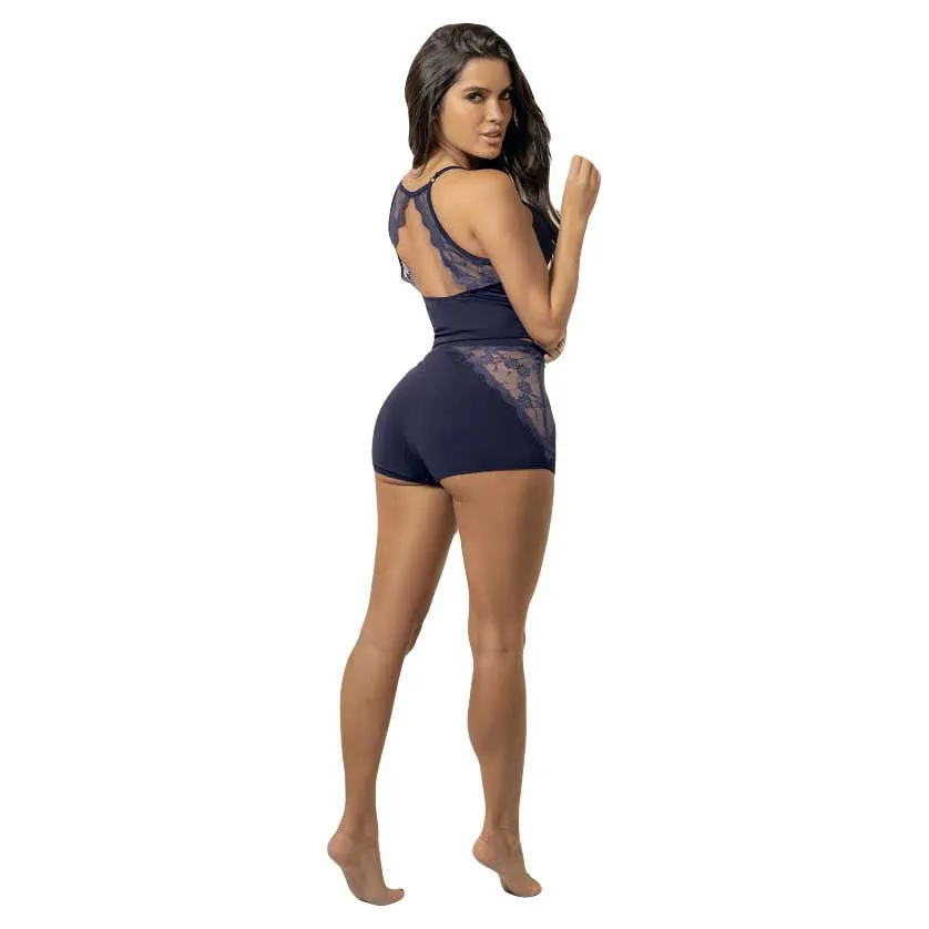 Mapale Two-Piece Pajamas with Eyelash Lace Details