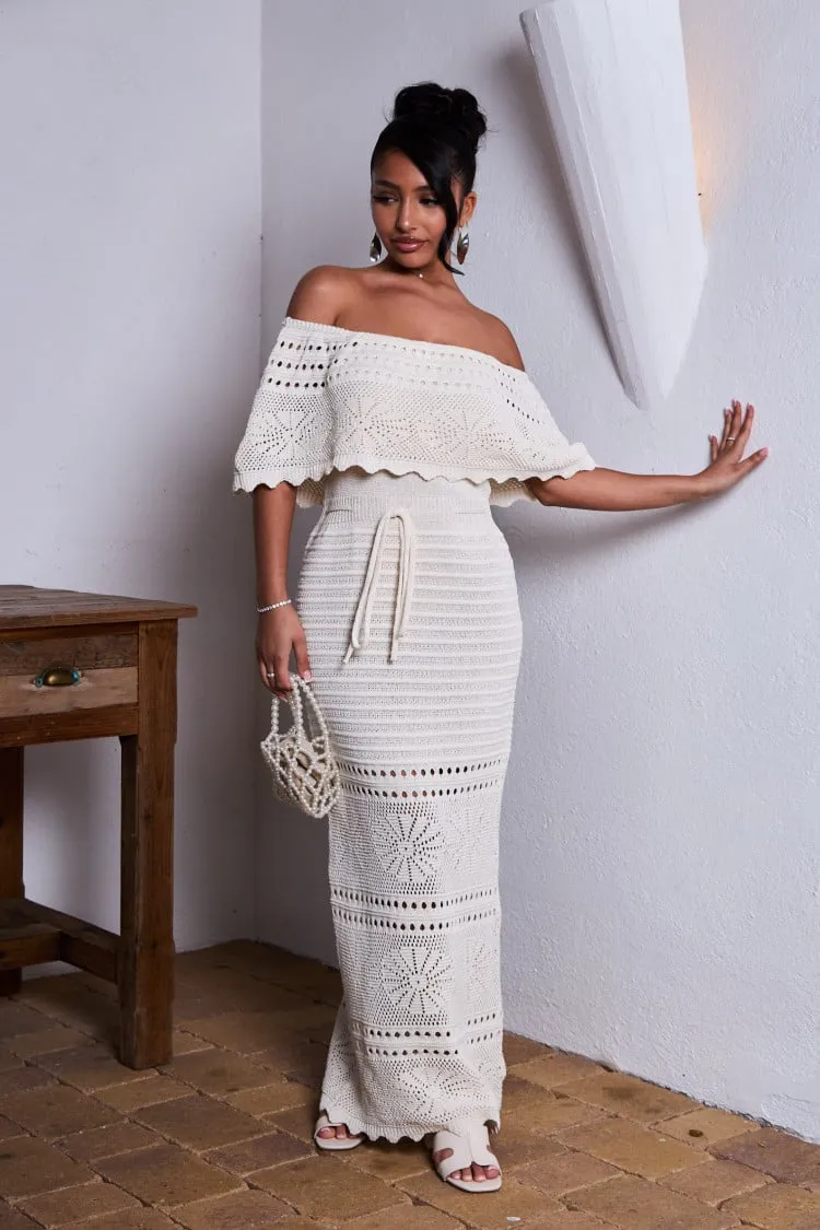 Margie – Elegant Women's Off-Shoulder Dress