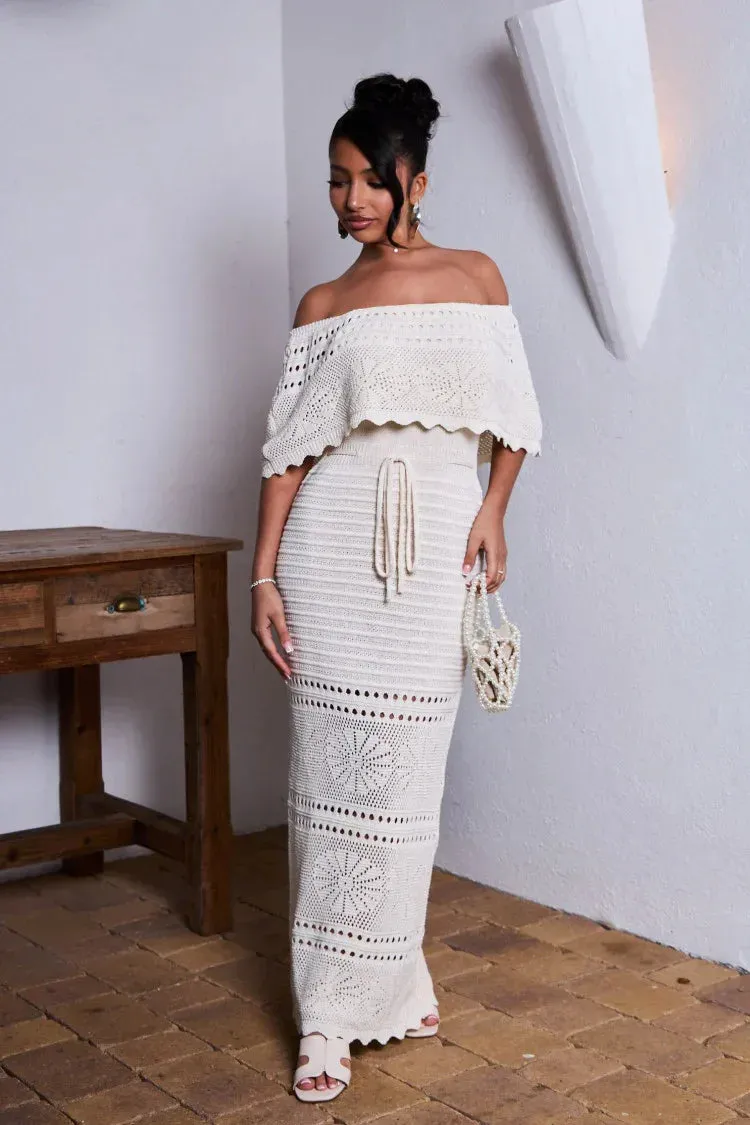 Margie – Elegant Women's Off-Shoulder Dress