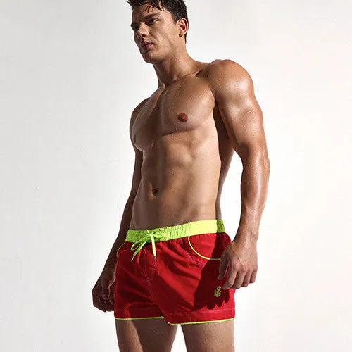 Men's Board Shorts Quick Dry Maillot De Bain Fitness Beach Men's Board Shorts Bermuda Fashion Lining Liner Sea Shorts