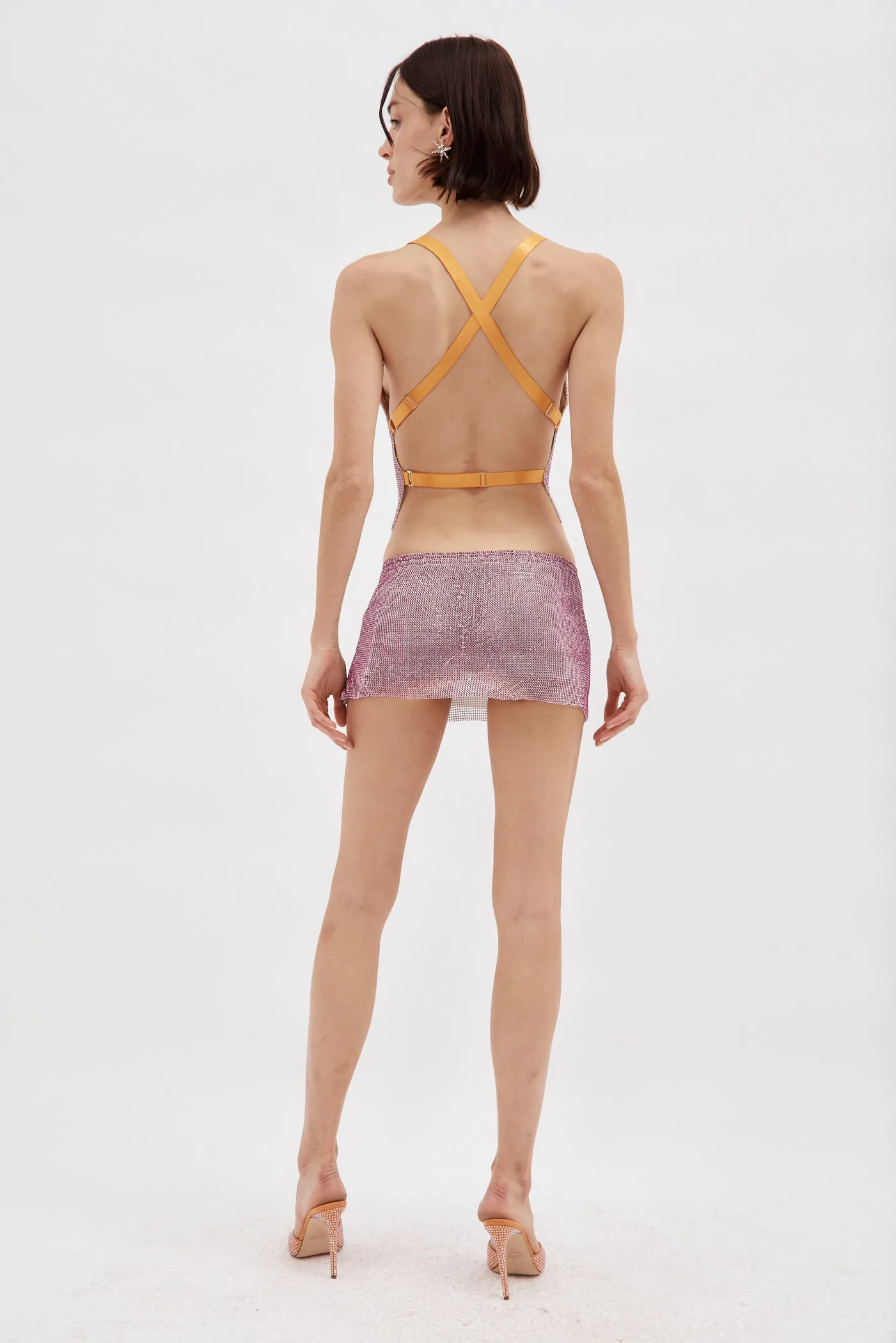 Mia Cosmo Crystallised Micro Mini Skirt
