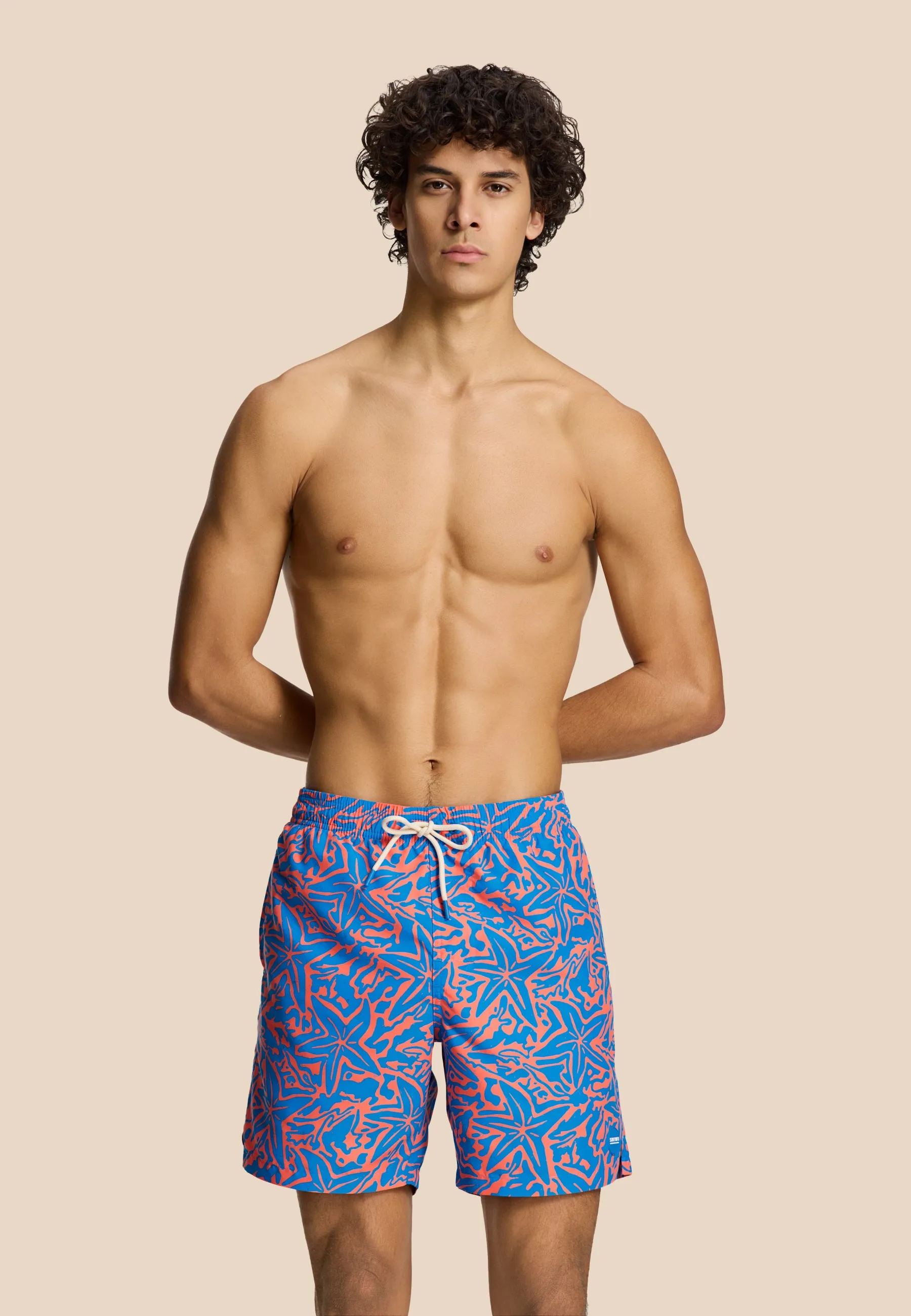 MIKE swim shorts starfish | blue azure