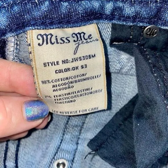 Miss Me - Rhinestone embellished Bermuda shorts