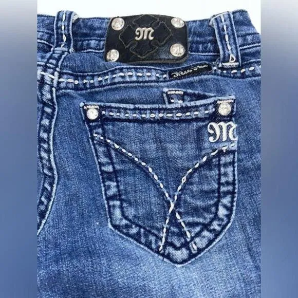 Miss Me - Rhinestone embellished Bermuda shorts