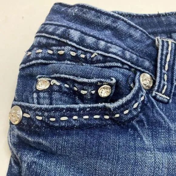 Miss Me - Rhinestone embellished Bermuda shorts