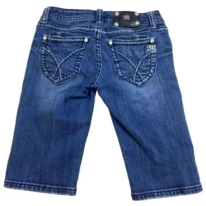 Miss Me - Rhinestone embellished Bermuda shorts