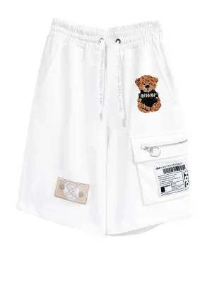 Mod Wave Movement Teddy Shorts- White