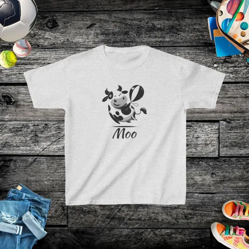 Moo Tastic Kids Heavy Cotton Tee Cow Print Fun