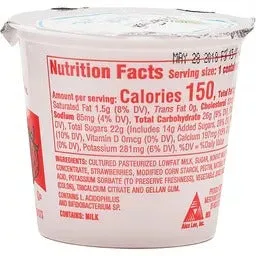 Morning Fresh Light Non Fat Yogurt Strawberry 6oz