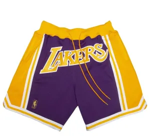 NBA JUST DON ROAD LAKERS SHORTS