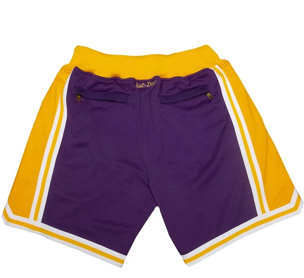 NBA JUST DON ROAD LAKERS SHORTS
