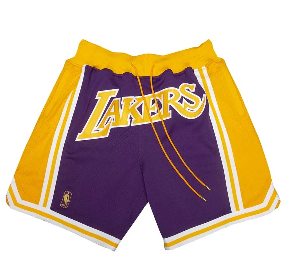 NBA JUST DON ROAD LAKERS SHORTS