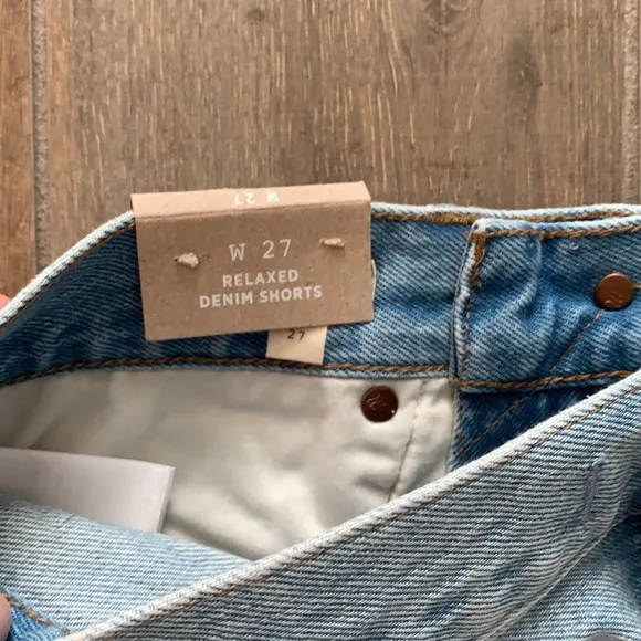 NEW Madewell Relaxed Denim Cutoff Shorts Size 27
