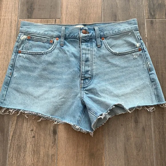 NEW Madewell Relaxed Denim Cutoff Shorts Size 27