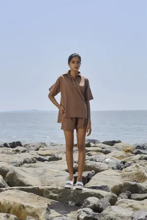 New Season Summer/Fall 24-Shorts PL Cotton Beige-MT PL Shorts-NA Slub Beige-Fashion Edit Mati