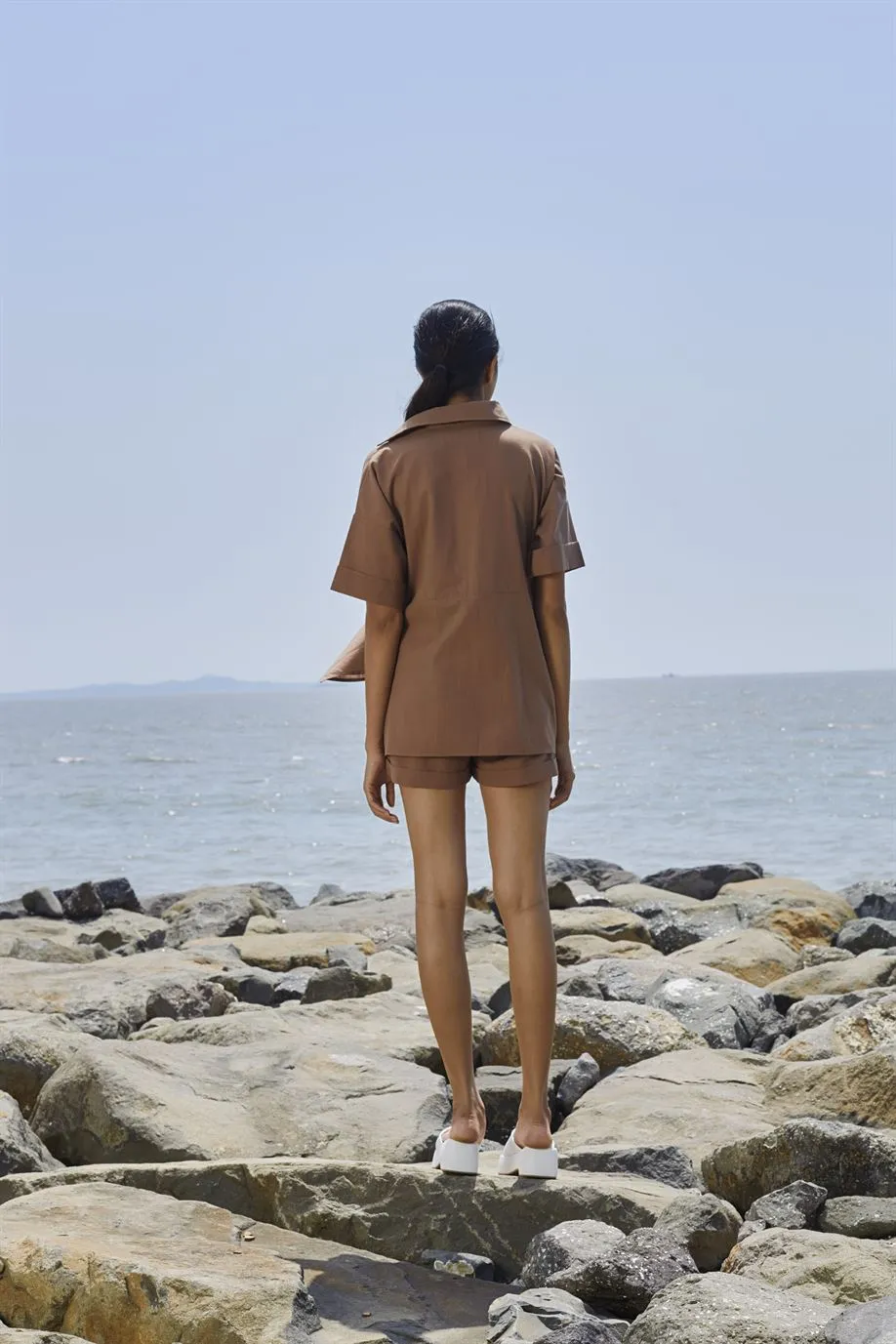 New Season Summer/Fall 24-Shorts PL Cotton Beige-MT PL Shorts-NA Slub Beige-Fashion Edit Mati