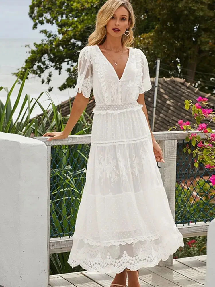 Nibal® | Elegant White Dress