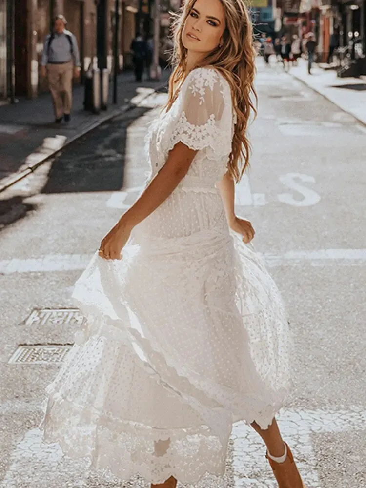 Nibal® | Elegant White Dress
