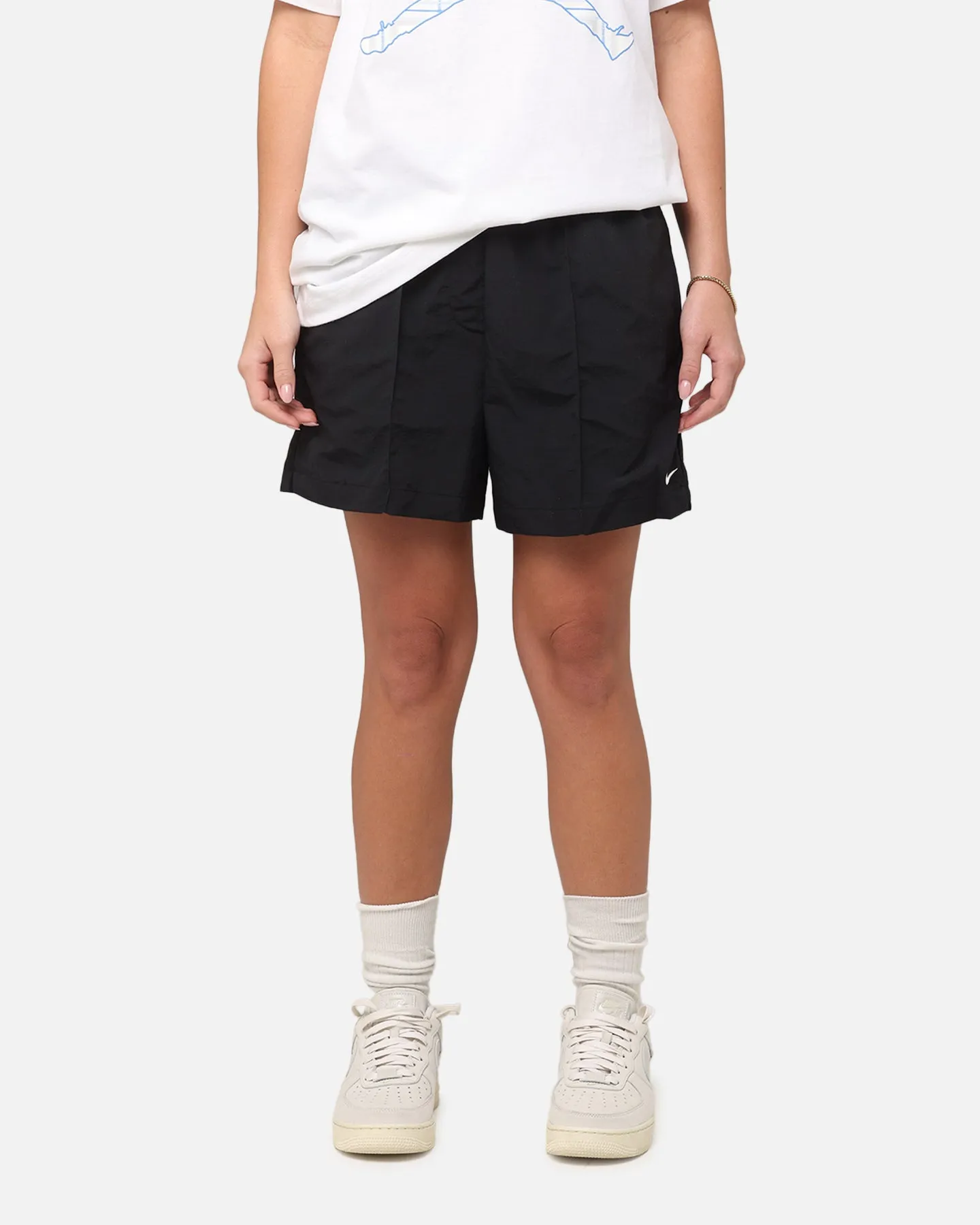 Nike Women's Sportswear Essentials Woven 5" Shorts Black/White
