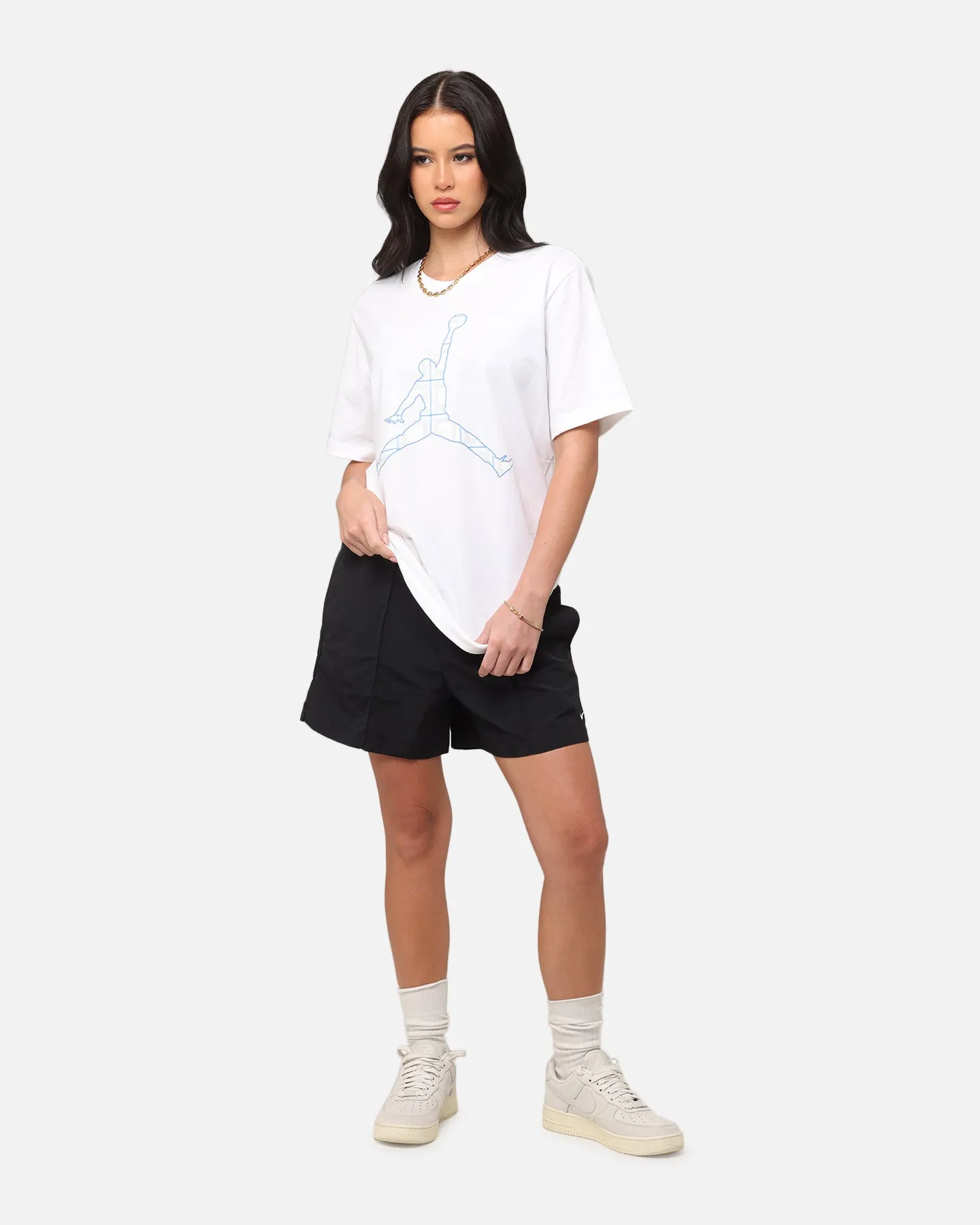 Nike Women's Sportswear Essentials Woven 5" Shorts Black/White