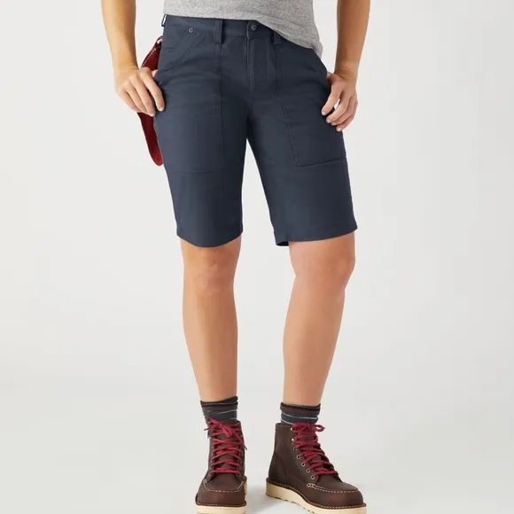 NWOT Duluth Trading Co Women’s DuluthFlex Fire Hose COOLMAX 11&quot; Shorts Red Siz 6