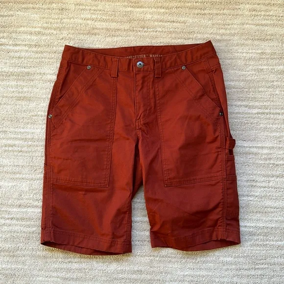 NWOT Duluth Trading Co Women’s DuluthFlex Fire Hose COOLMAX 11&quot; Shorts Red Siz 6