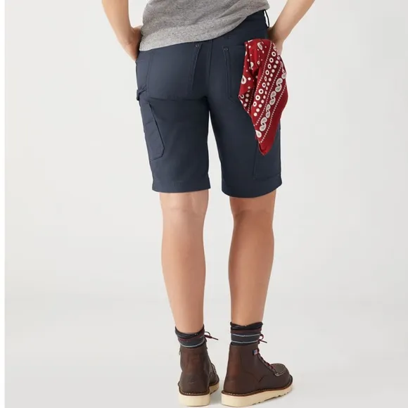NWOT Duluth Trading Co Women’s DuluthFlex Fire Hose COOLMAX 11&quot; Shorts Red Siz 6