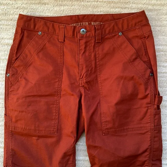 NWOT Duluth Trading Co Women’s DuluthFlex Fire Hose COOLMAX 11&quot; Shorts Red Siz 6
