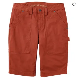 NWOT Duluth Trading Co Women’s DuluthFlex Fire Hose COOLMAX 11&quot; Shorts Red Siz 6