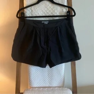 NWOT Vince black 100% silk classic shorts