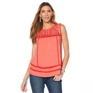 NWT Curations Womens Embroidered Knit Tank. 636920 Medium
