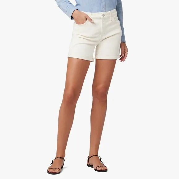NWT Joe's Jeans Ecru 5&quot; Double Roll Stretch Denim Shorts 29