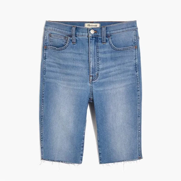 NWT Madewell Roadtripper Supersoft Biker Shorts in Boerum Wash
