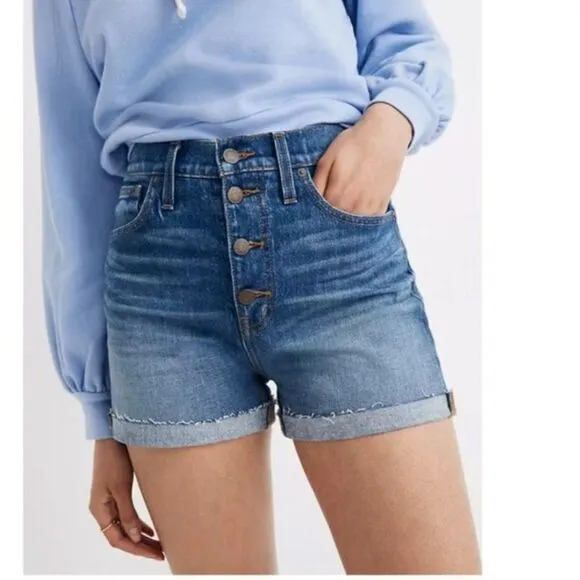 NWT‎ Madewell Denim Shorts in Burke Wash, size 26