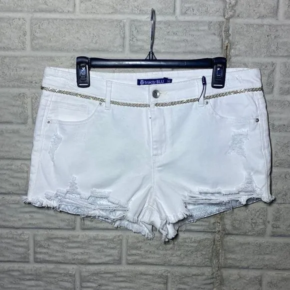NWT Tractr Blu Basic Short with Faux Belt Women's Size 30
