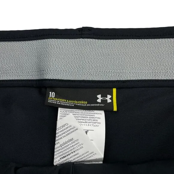 NWT UNDER ARMOUR Women's Links Woven Golf Skort Sz 10 Black