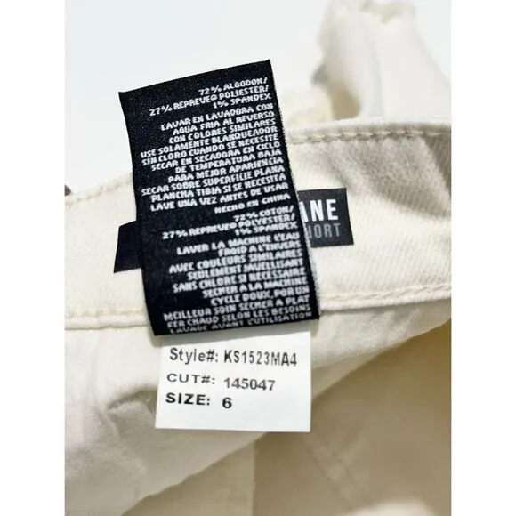 NWT Kut from the Kloth Womens Jane High-Rise Cut-Off Denim Shorts White Size 6