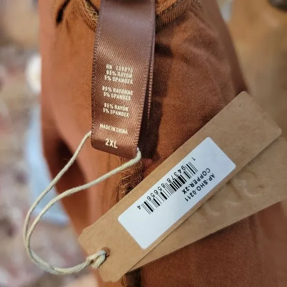 NWT SKIMS Knit Lounge Short In Copper
