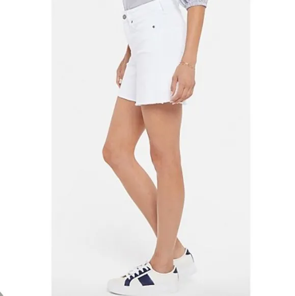 NYDJ A-Line Short with Fray Hem in Colored Denim