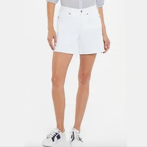 NYDJ A-Line Short with Fray Hem in Colored Denim