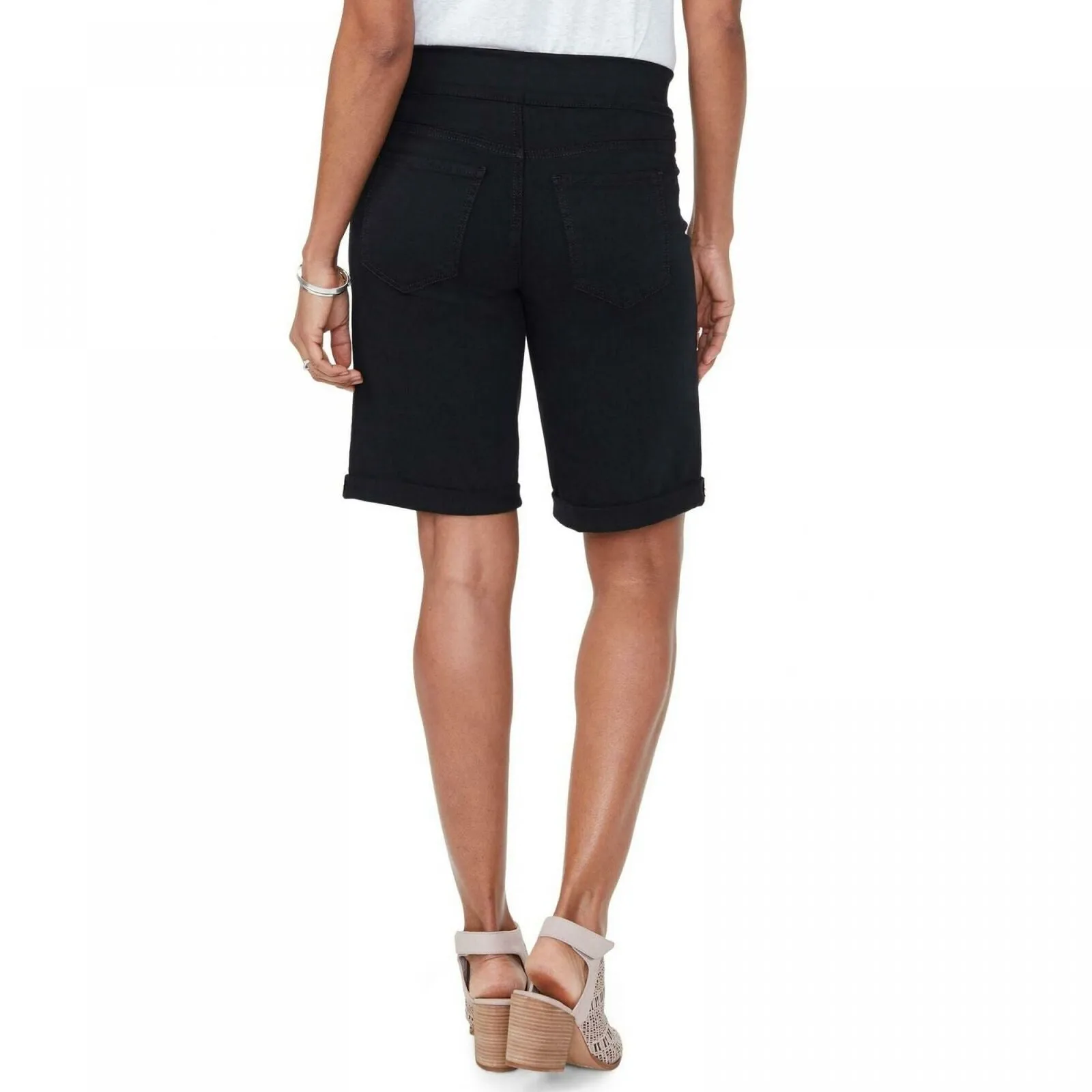 NYDJ Women's Pull-On Roll Cuff 9-Inch Shorts