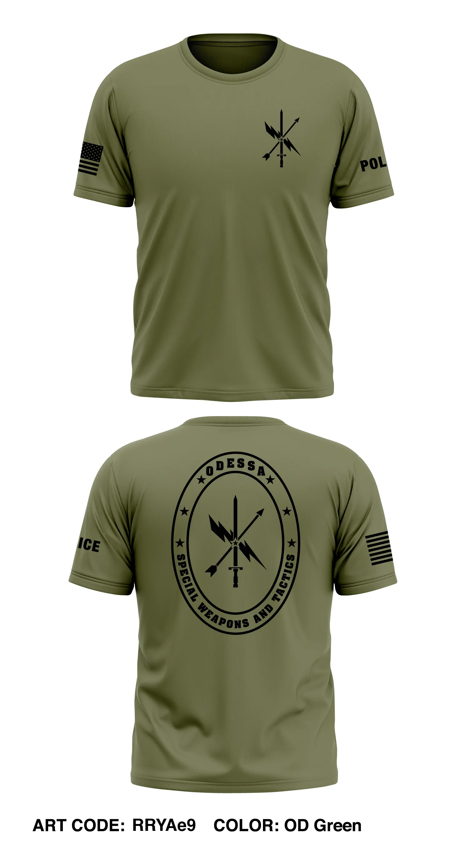 ODESSA POLICE SWAT Store 1 Core Men's SS Performance Tee - RRYAe9