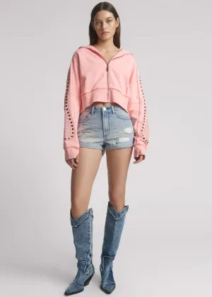 ONE TEASPOON Messed Up Bandits High Waist Denim Short - Salty Dog